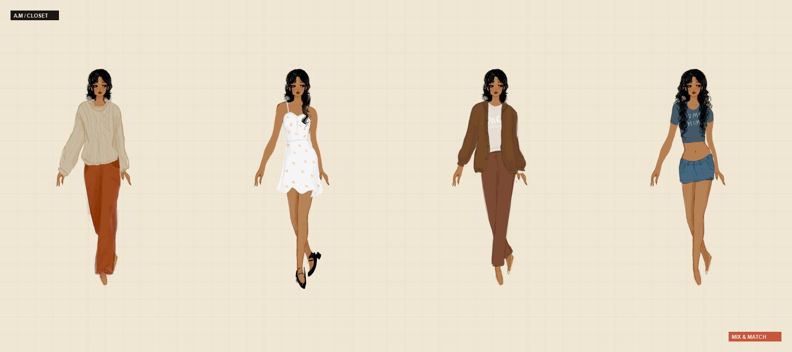 Digital Closet — paper-doll outfit picker